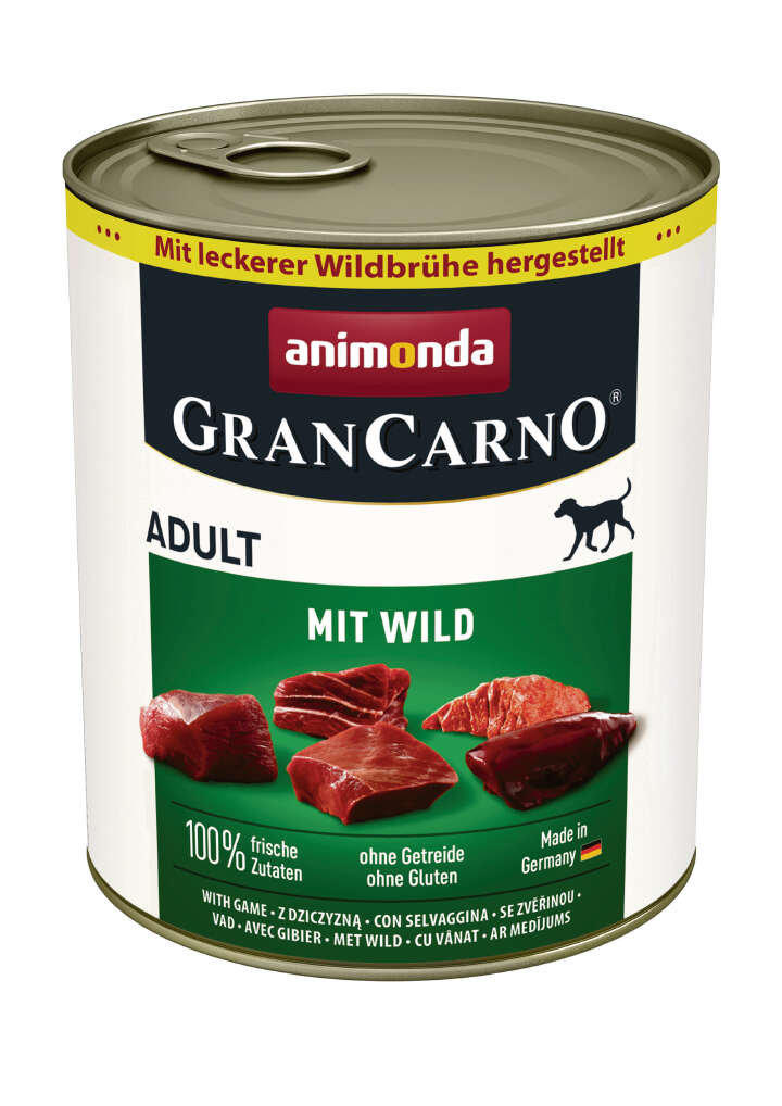 animonda Hunde-Nassfutter GranCarno Adult mit Wild